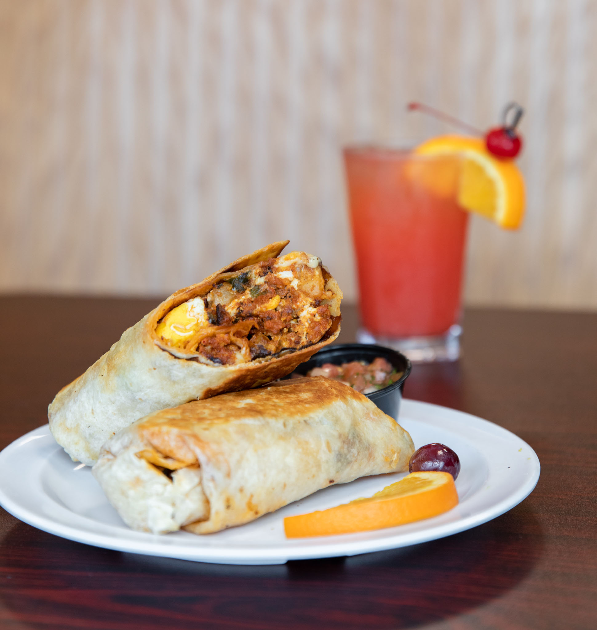 Chorizo Burrito Specials at The Pancakery