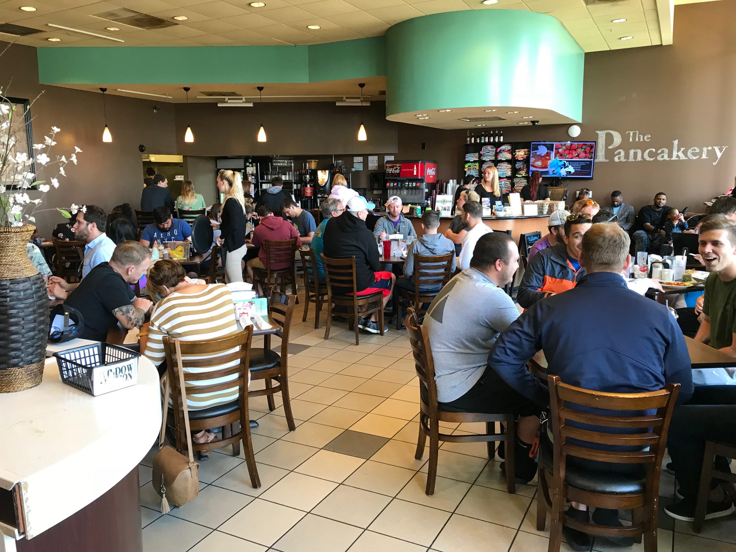 Keeping busy at The Pancakery restaurant