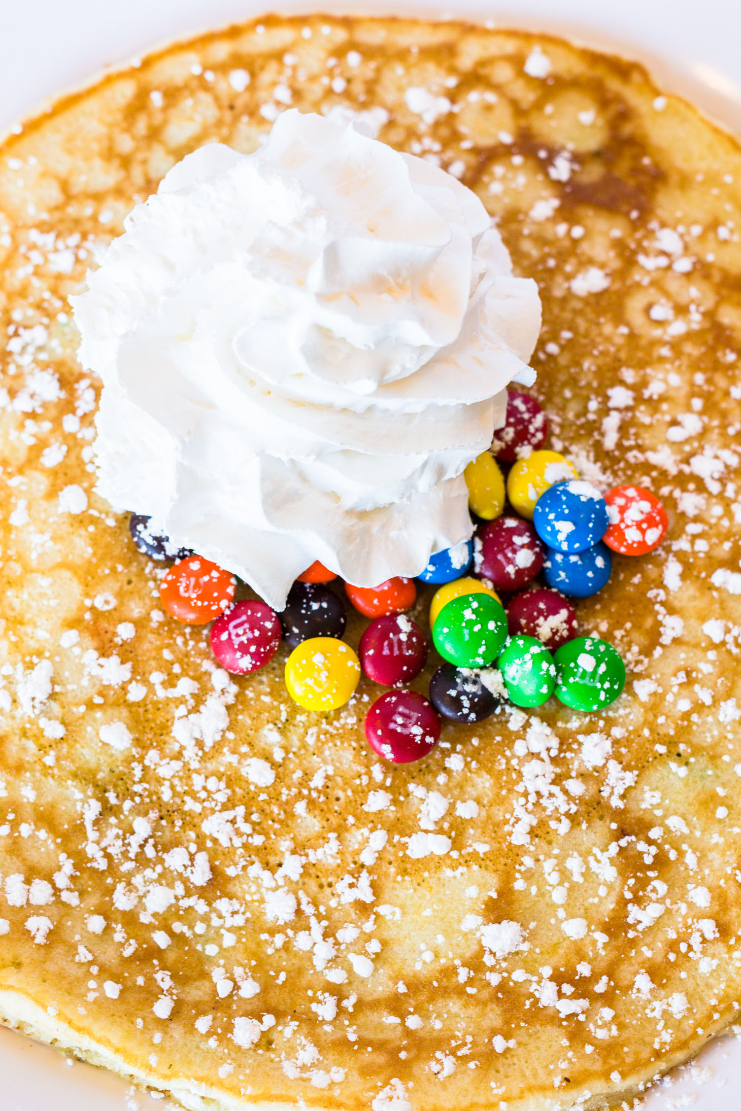 Classic M&M breakfast spread at The Pancakery