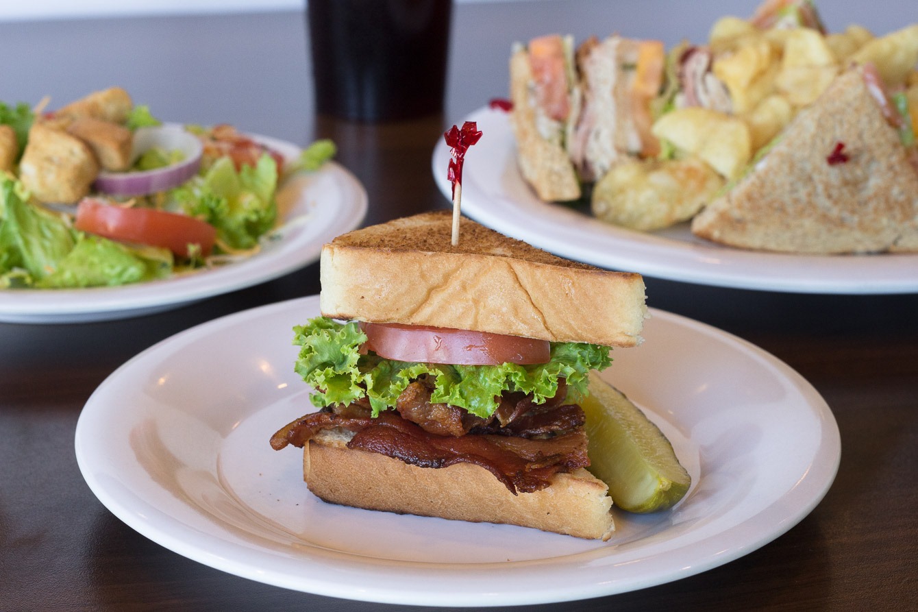 Lunch combo with BLT and salads at The Pancakery